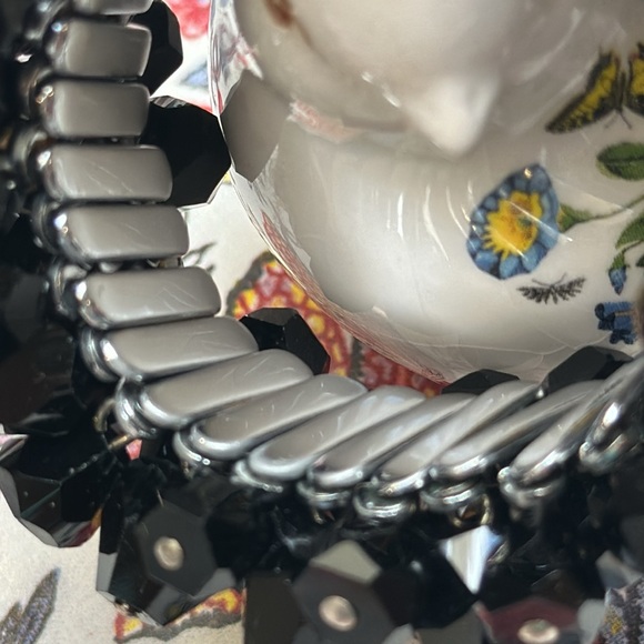 ChaCha ‘50’s expandable bracelet w/black glass beads-Made in Japan - 6”-8” - Picture 3 of 6